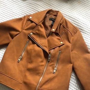 Brown Faux Leather Jacket 🤎
